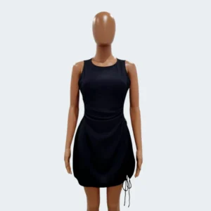 Noir Silhouette Mini Dress